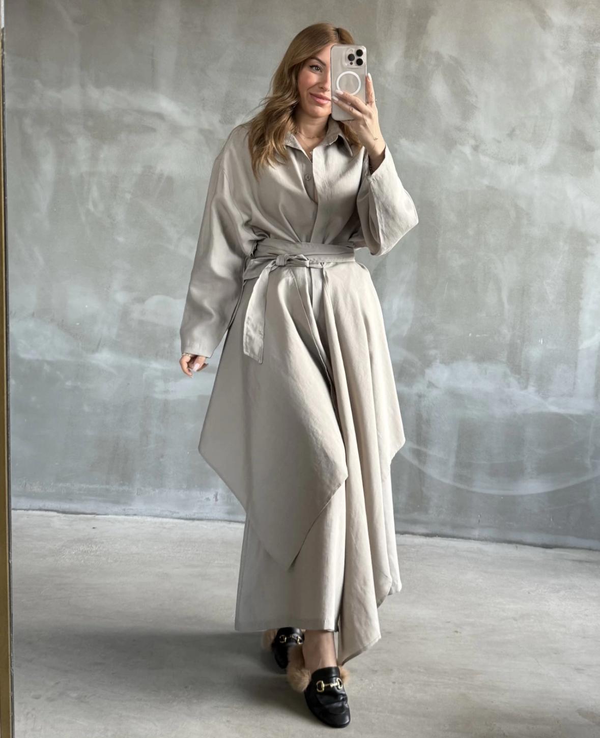 Tie Waist Shirt Dress