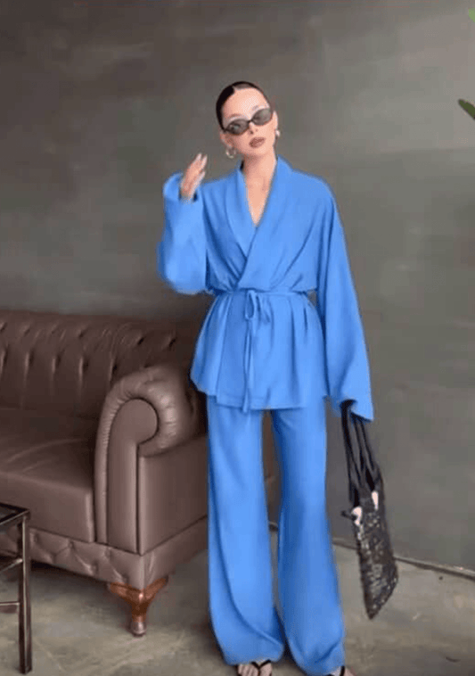 Blue Belted Suit