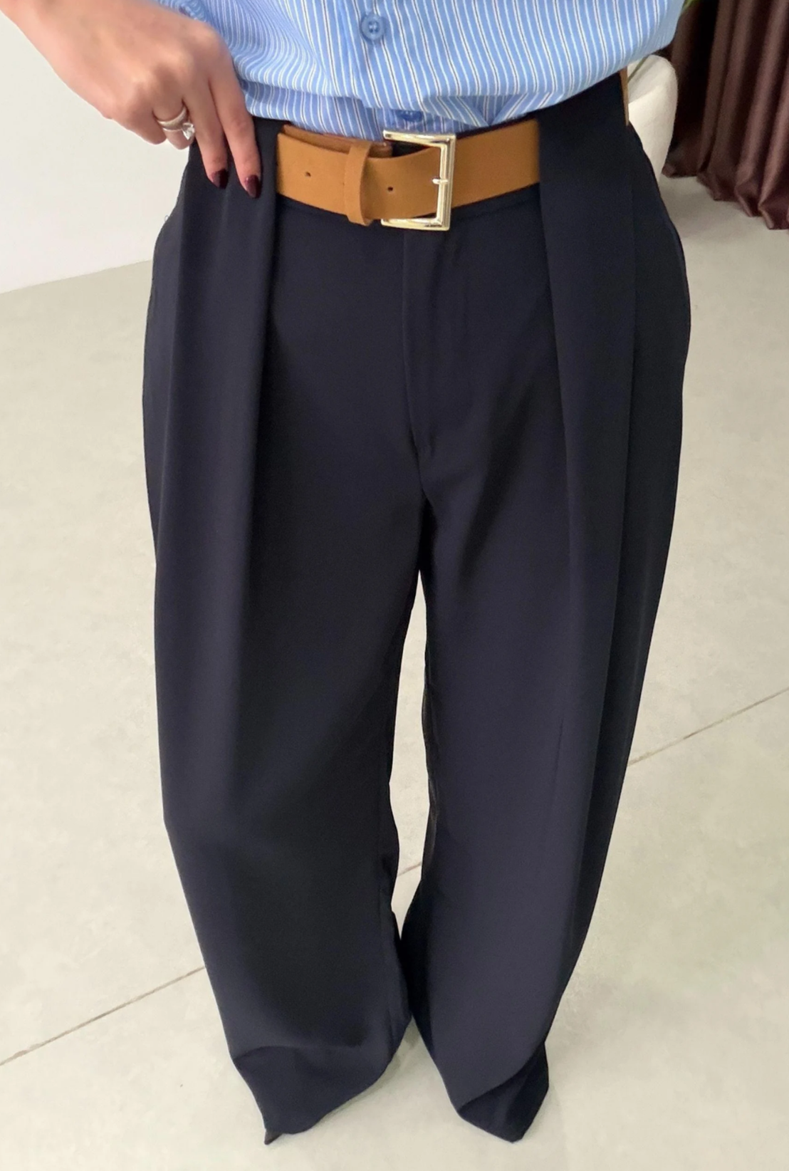 Trouser Pants-Navy Blue