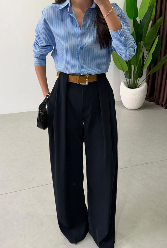 Trouser Pants-Navy Blue