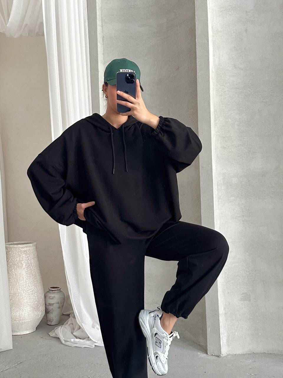 Basic Hoodie Suit/ Black