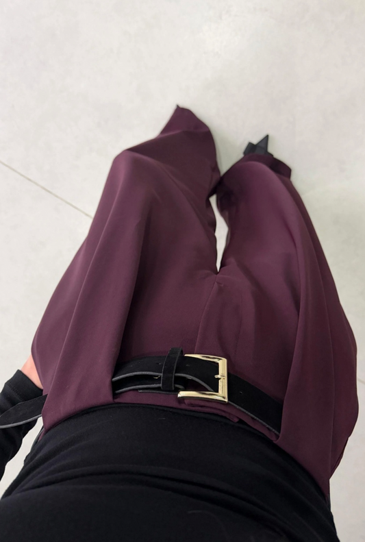 Trouser Pants-Burgundy